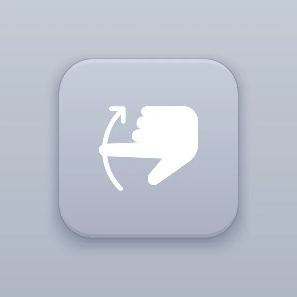 Gesture scrolling up icon — Stockový vektor