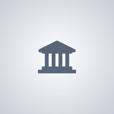 Banka simgesi ve vektör simgesi bina mahkeme
