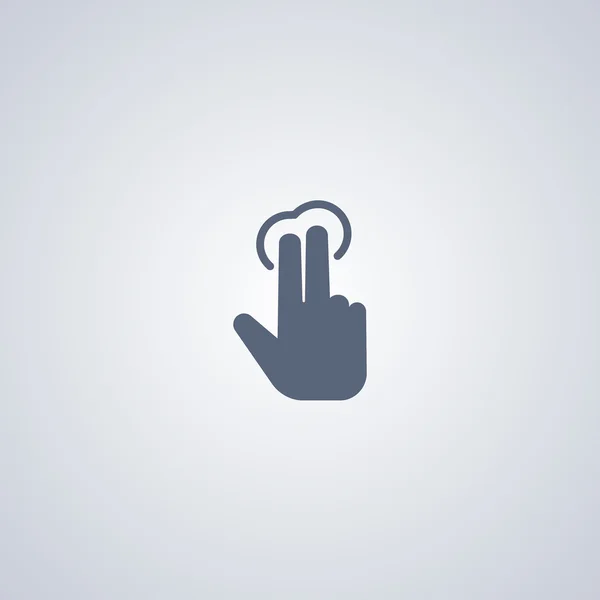 Berühren mit zwei Fingern auf Symbol klicken — Stockvektor