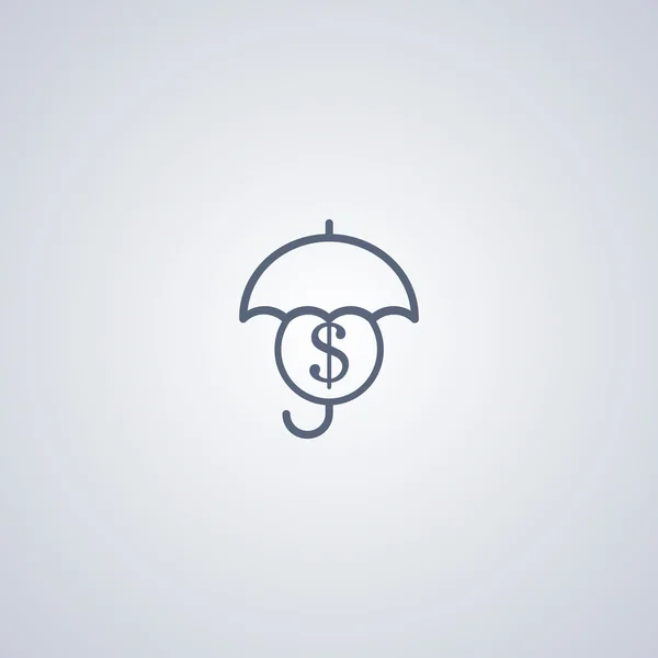 Línea de negocio de garantía icono — Vector de stock