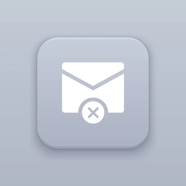 E-Mail Vektor-Symbol löschen — Stockvektor