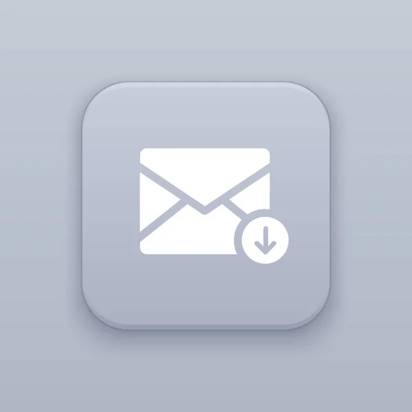E-mail vers le bas icône vectorielle — Image vectorielle