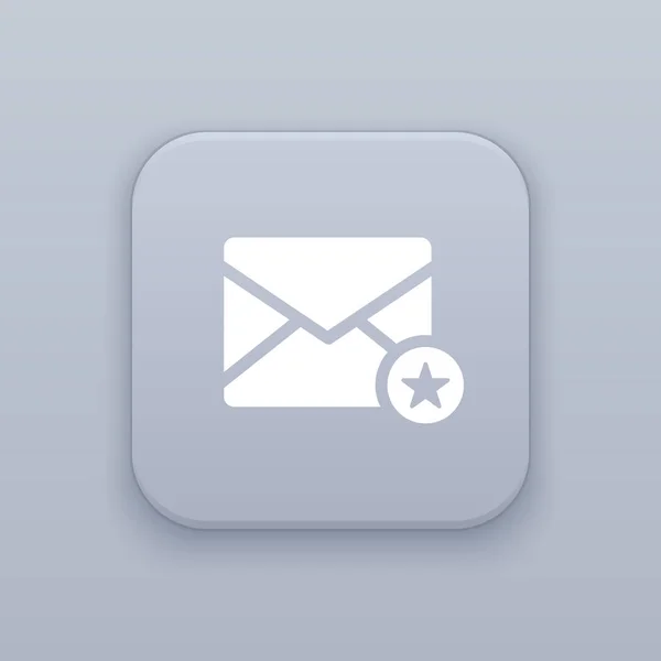 E-Mail-Vektor-Icon Favoriten — Stockvektor