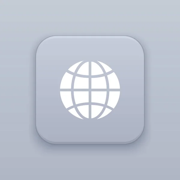 Icono vector global — Vector de stock