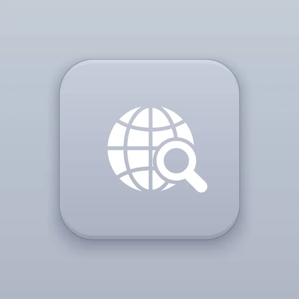 Icono de vector de búsqueda global — Archivo Imágenes Vectoriales