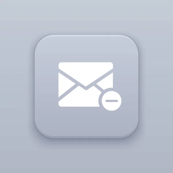 Eliminar icono de correo electrónico — Vector de stock