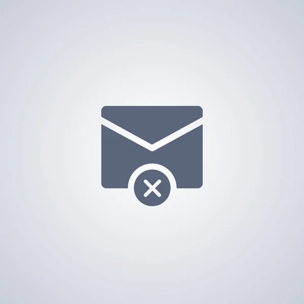 Mail excluir vetor ícone — Vetor de Stock