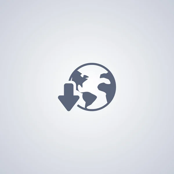 Icono de descarga global — Archivo Imágenes Vectoriales