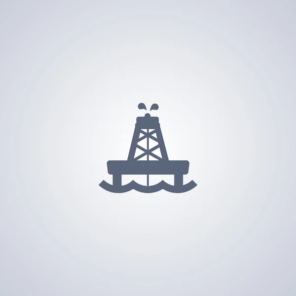 Ícone de petróleo offshore — Vetor de Stock