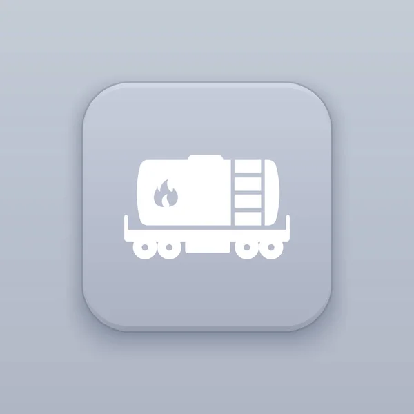 Icono de envío, icono de gasolina — Vector de stock