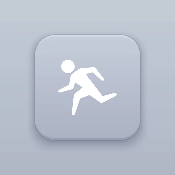 Běh, Sprint ikona — Stockový vektor