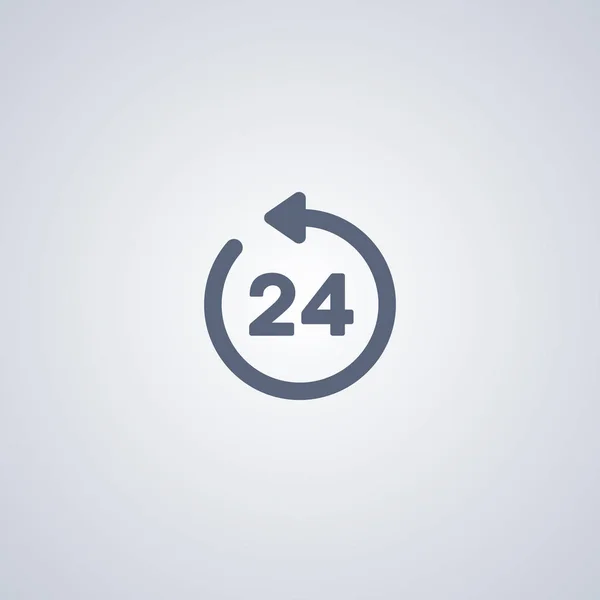 Reloj 24 icono — Vector de stock