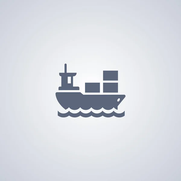Ícone do navio, ícone de transporte — Vetor de Stock