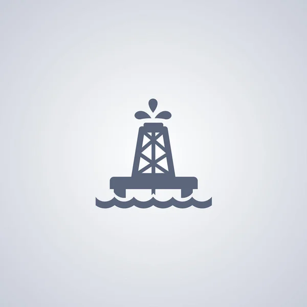 Ícone de petróleo offshore — Vetor de Stock