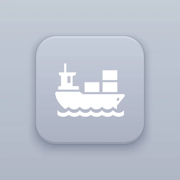 Icono de crucero, Icono de barco — Vector de stock