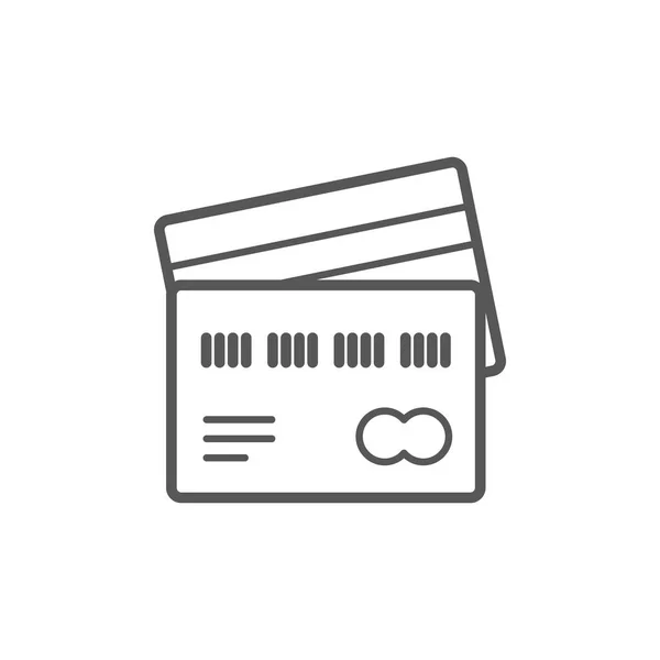 Icono de línea de tarjeta de identificación para web — Vector de stock