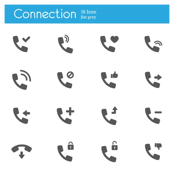 Conectar e chamar ícones — Vetor de Stock