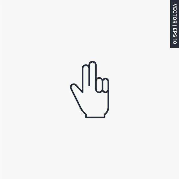 Three finger gesture icon — Stock Vector