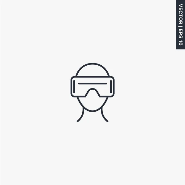Virtual reality helmet icon — Stock Vector
