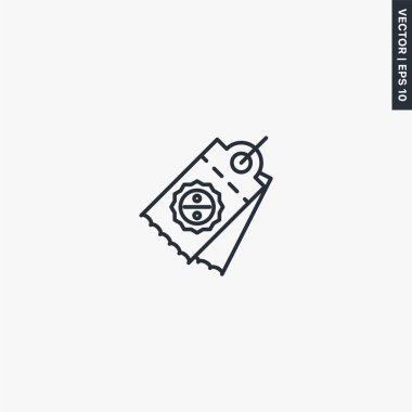 Mobil konsept için yüzde indirim etiketleri, doğrusal biçim işareti