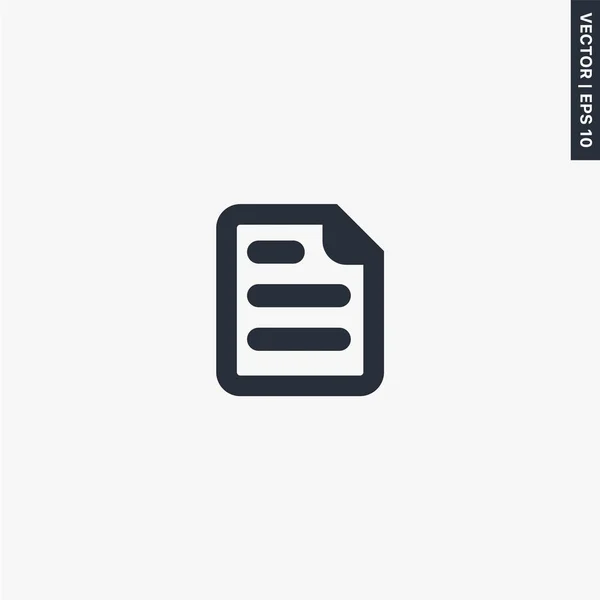 Document, file icon, flat style teken voor mobiel concept en web — Stockvector