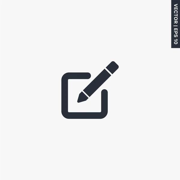 Edit file icon, flat style sign for mobile concept and web desig — 스톡 벡터