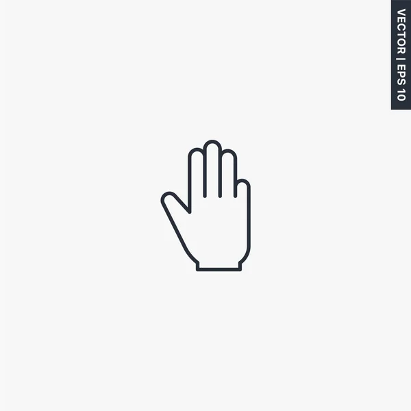 Four fingers icon — Stock Vector