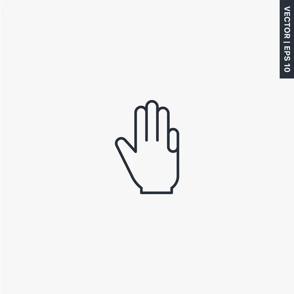 Four-fingers icon — 스톡 벡터