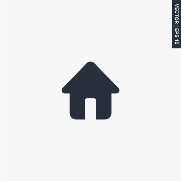 Icône de maison, panneau de style plat pour concept mobile et web design — Image vectorielle