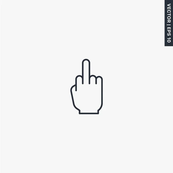 Middle finger icon — Stock Vector