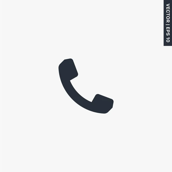Telefoon, pictogram van de handset, vlakke stijl bord voor mobiel concept en web — Stockvector