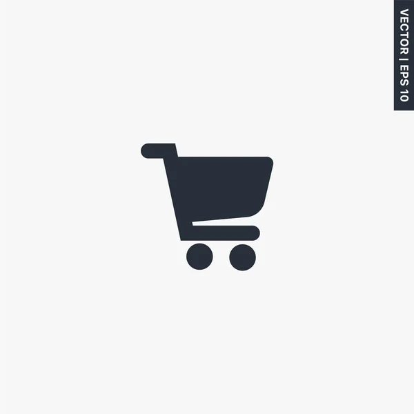 ショッピングカートのアイコン、モバイルコンセプトとウェブdのためのフラットスタイルのサイン — ストックベクタ