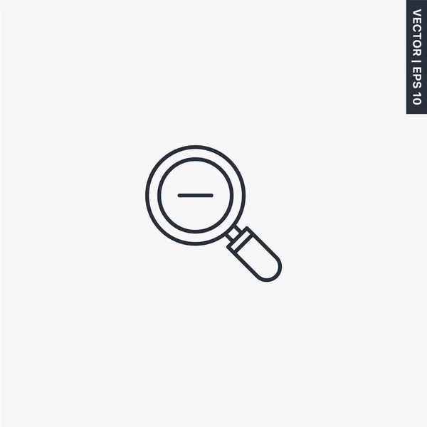 Zoom hacia fuera icono, signo de estilo lineal para el concepto móvil y desi web — Archivo Imágenes Vectoriales