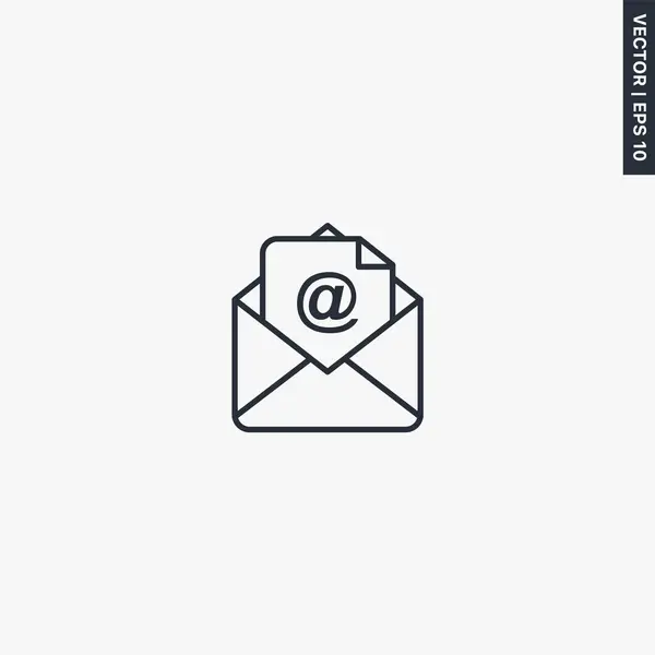 Mail ikon, lineáris stílus jel a mobil koncepció és a web design — Stock Vector