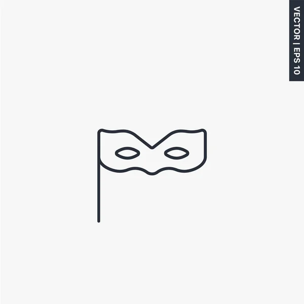 Masquerade icon, linear style sign for mobile concept and web de — Stock Vector