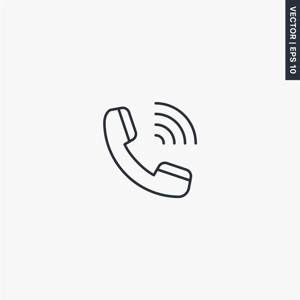 Icône de conversation téléphonique, signe de style linéaire pour concept mobile un — Image vectorielle