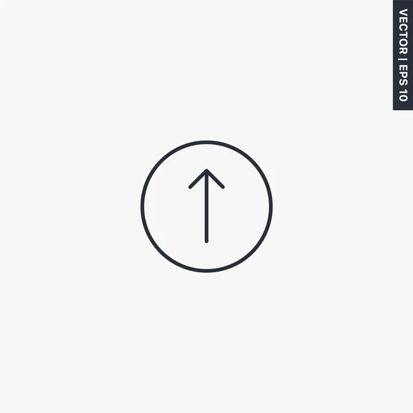 Boven pijl pictogram, lineaire stijl teken voor mobiele concept en web desi — Stockvector