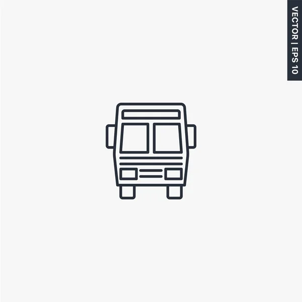 Icono de bus, signo de estilo lineal para concepto móvil y diseño web — Vector de stock