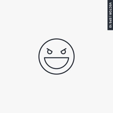 Mobil konsept ve web tasarımı için kızgın, doğrusal biçim işareti