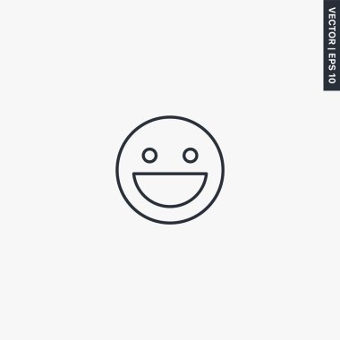 Mobil konsept ve web için sevinç, doğrusal biçim işareti