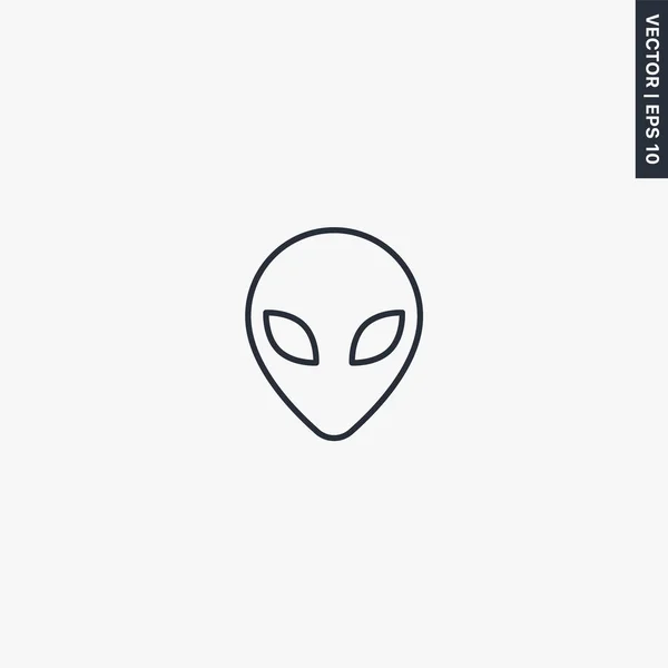 Alien, sinal de estilo linear para o conceito móvel e web design — Vetor de Stock