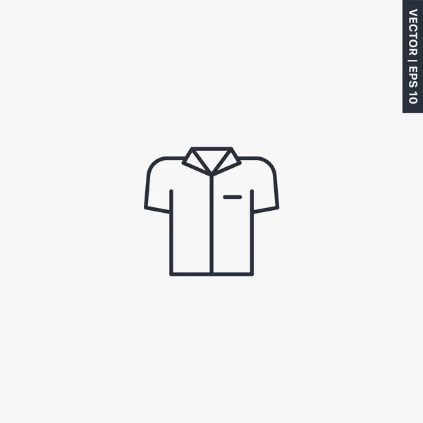Hemd, lineares Styleschild für mobiles Konzept und Webdesign — Stockvektor
