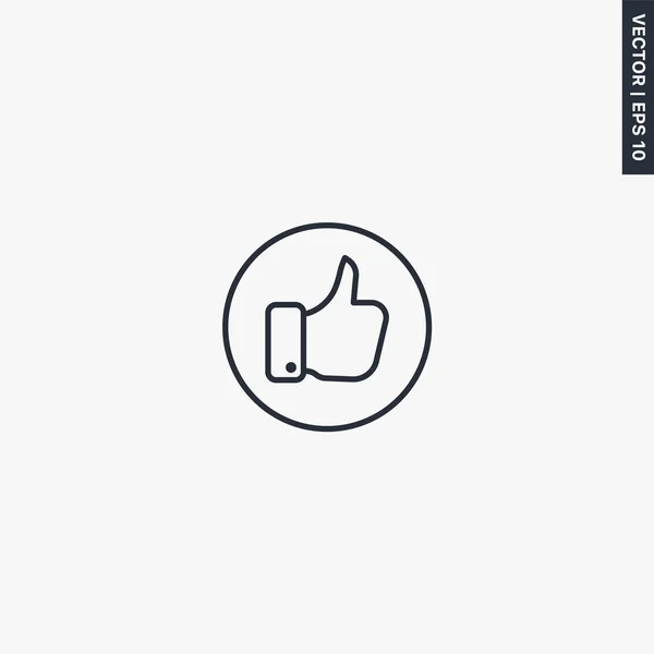 移动概念和网页设计的Thumb up 、 linear style sign — 图库矢量图片