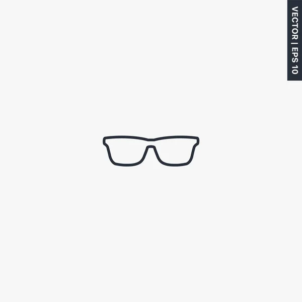 Gafas Signo Estilo Lineal Para Concepto Móvil Diseño Web Símbolo — Vector de stock