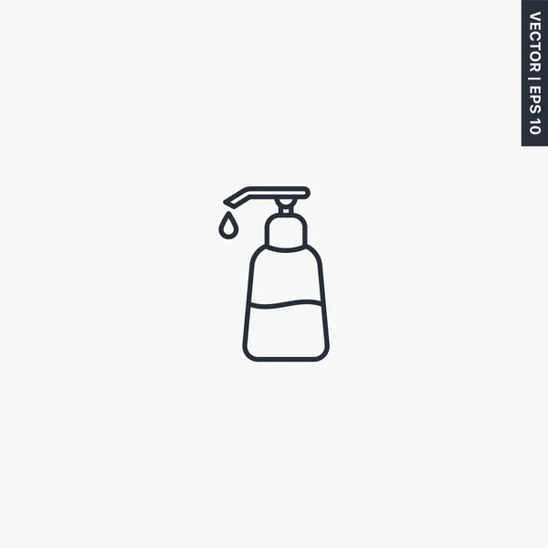 Liquid Soap Linear Style Sign Mobile Concept Web Design Symbol — Stock Vector