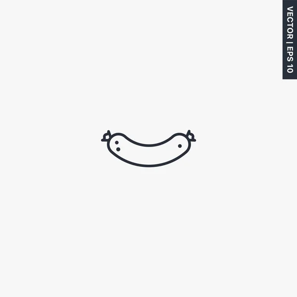 Ковбаса Лінійний Знак Стилю Мобільної Концепції Веб Дизайну Символ Ілюстрація — стоковий вектор