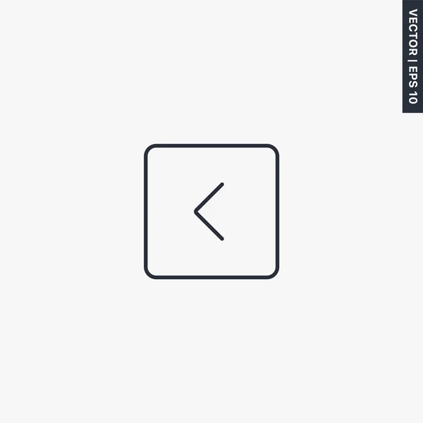 Linkes Lineares Stilschild Für Mobiles Konzept Und Webdesign Symbol Logoabbildung — Stockvektor