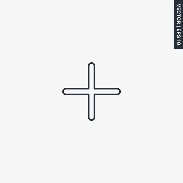 Плюс Стилистический Знак Мобильной Концепции Веб Дизайна Символ Иллюстрация Логотипа — стоковый вектор