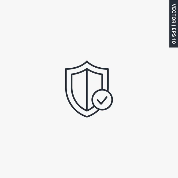 Protection Active Signe Style Linéaire Pour Concept Mobile Web Design — Image vectorielle