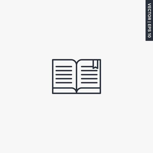 Libro Signo Estilo Lineal Para Concepto Móvil Diseño Web Símbolo — Vector de stock